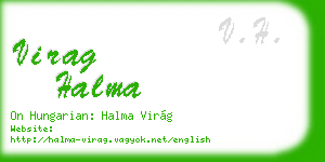 virag halma business card